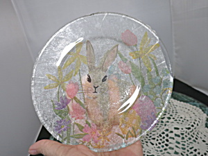 Easter Bunny Rabbit Floral Egg Modge Podge Spring Decorated Plate
