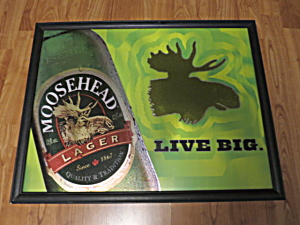 Moosehead Live Big Framed Sign 3d Psychedelic 19 1/2 X 25 1/2