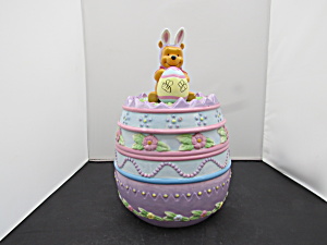 Pooh Easter Egg Disney Cookie Jar Pooh With Bunny Ears