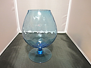 Empoli Diamond Optic Aqua Blue Brandy Snifter Vase