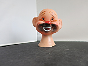 Vintage Clown Doll Head Black Painted Face Crafting