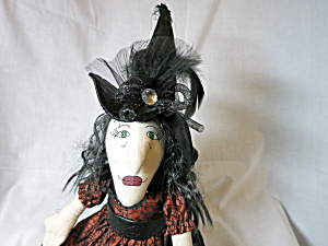 Hand Crafted Cloth Witch Doll 27 Inch
