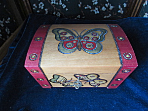 Jewelry Box Made In Poland With Key Butterfly