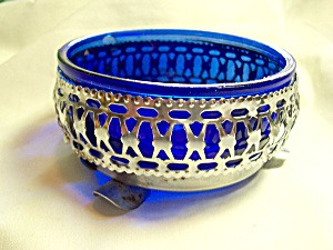 Cobalt Blue Glass Condiment Dish