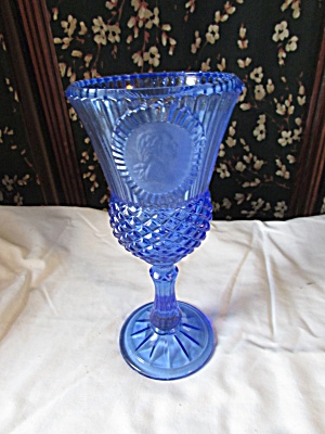 Avon Fostoria Cobalt Blue Goblet George Washington