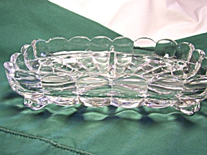 Cambridge Glass Cascade Footed Divided Dish