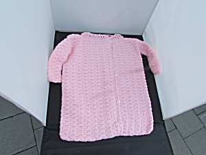 Pink Hand Crochet Baby Bunting 0-6 Months