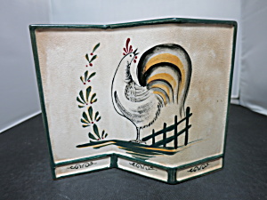 Art Deco Wall Pocket With Rooster Htf