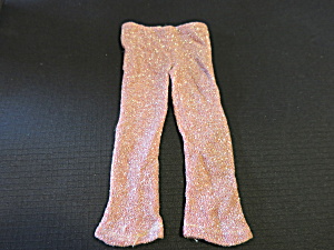 Vintage Doll Pants Pink With Silver Metallic