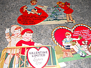 Valentine Cards Stand Up, Lot Of 3