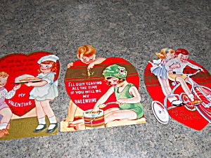 Valentine Cards Lot Of 3 Earlier
