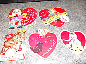 Valentine Card Lot Of 5 Different Cards