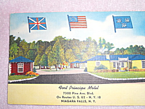 Fort Principe Motel Postcard, Niagara Falls