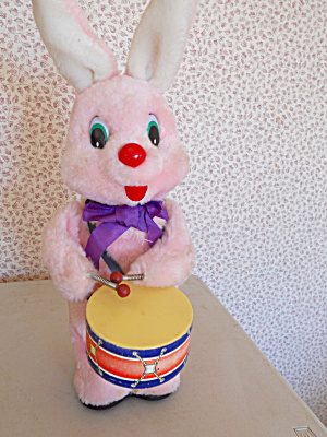 Stuffed Bunny Drummer Korea Battery Operated