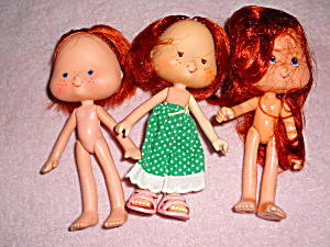 Strawberry Shortcake Doll Trio 1979