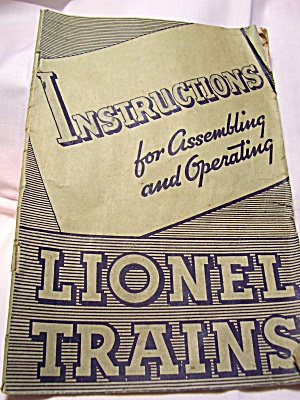 Lionel Train Instruction Booklet 1936