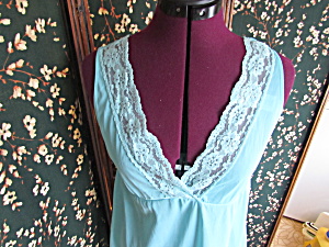 Vintage Nans Flower Nylon Nightgown Size Medium