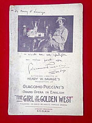 Theatre Booklet Girl Of The Golden West