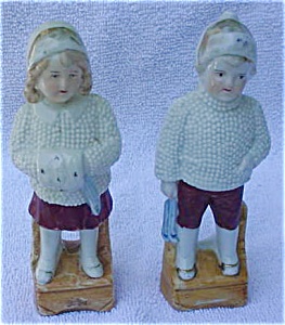 German Boy & Girl Ceramic China Figurines