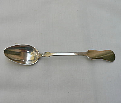 Coin Silver Fiddlehead Spoon