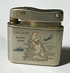 Vintage 1940`s Mylflam Engraved England Lighter