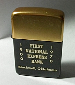 Nos Vintage 1970 Park Adv. First National Bank Lighter