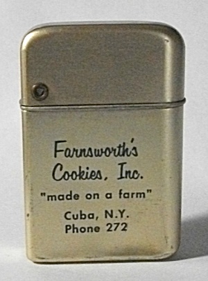 1960`s Farnsworth`s Cookies Inc. Cuba Ny Lighter