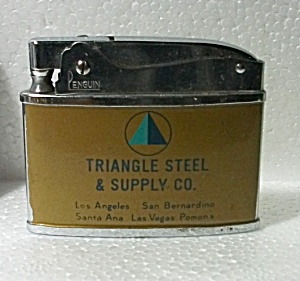 1960`s Penquin Adv. Triangle Steel & Supply Co. Lighter