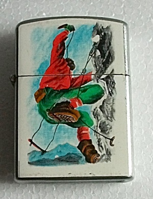 1960`s Mountain Climbers Pocket Lighter Nos