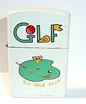 1980`s Korea Golf 19th Hole Club Pocket Lighter