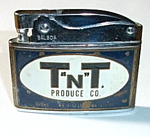 Vintage 1950`s Balboa Adv. T N T Produce Co. Lighter