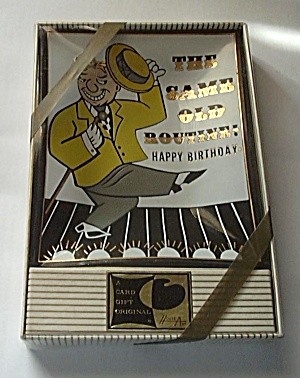 Vintage Glass Ashtray In Box The Same Old Routine