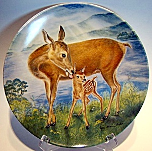 Collector Plate Deer 'a Reassuring Touch' 1985
