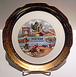 Montana State Vintage Collector Plate
