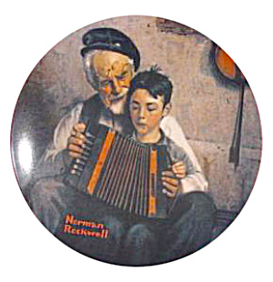 Norman Rockwell Plate 'the Music Maker'