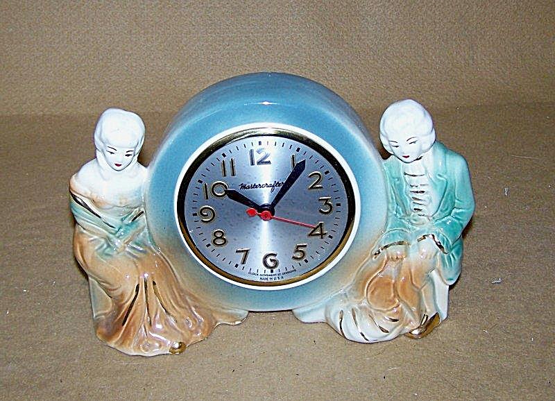 Hand Painted Mastercrafters Figurine W/sessions Clock