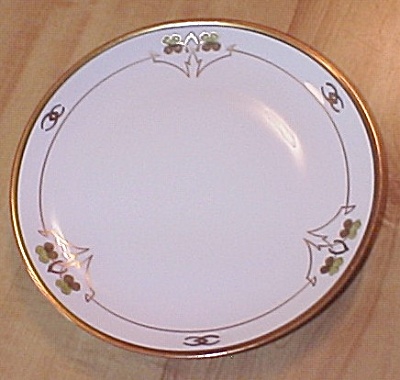 Lucky Pickard China Plate Hand Painted Wishbones, 4 Leaf Clovers