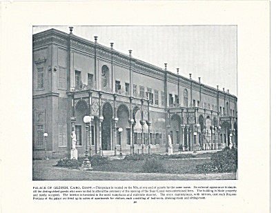 Palace Of Gezireh, Cairo, Egypt 1892 Shepp's Photographs Book Page