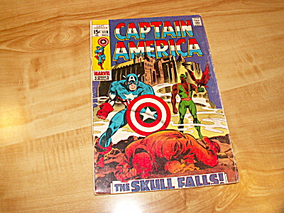 Marvel Comics Group Captain America Comic Book Skull Falls 1969 #119