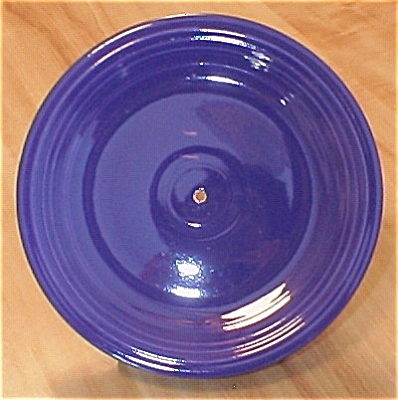 Original Cobalt Fiesta Pottery Fiestaware Plate W/hole Tidbit Server