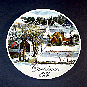 1974 Smuckers Christmas Collector Plate, 3nd In Series
