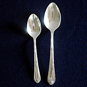 Meadowbrook Rogers Oneida 1936 Silverplate Teaspoon And Tablespoon