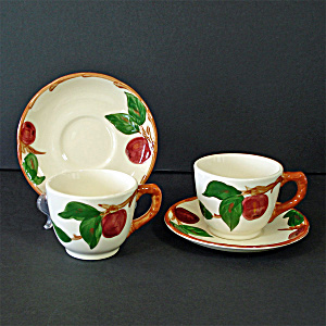 Franciscan Apple Pair Cup And Saucer Sets