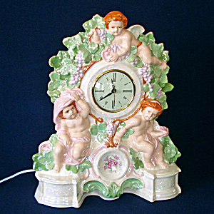 Newell Studios 1967 Ceramic Cherubs Clock