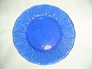 Avon Royal Sapphire Salad Plates Clear With Pattern