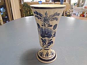 Antique Delfts Numbered And Signed Vase Made In Holland
