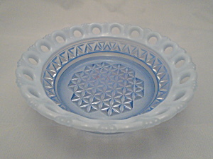 Unknown Maker 2 Tone Blue Lace Edge Small Bowl(S)