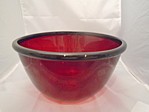Arcoroc Ruby Red Large Mixing Bowl France Mint