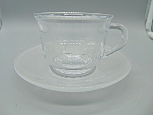 Avon Hummingbird Cup And Saucer Mint