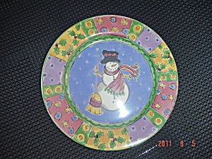 Sango Sweet Shoppe Christmas Snowman Salad Plates